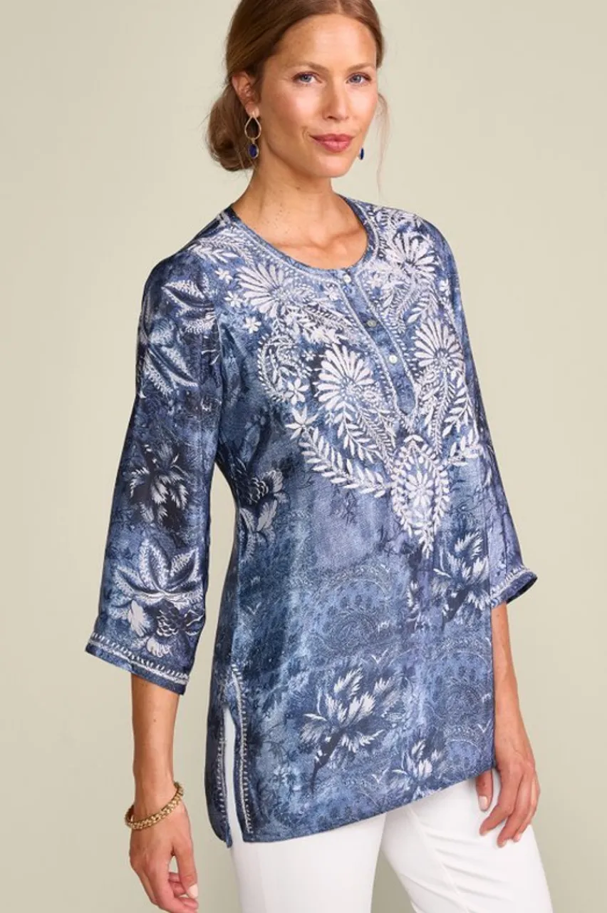 Soft Surroundings Silvia Embroidered Tunic- Tops|Tunics & Leggings