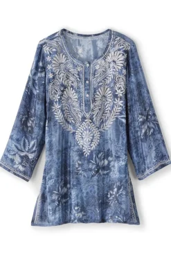 Soft Surroundings Silvia Embroidered Tunic- Tops|Tunics & Leggings