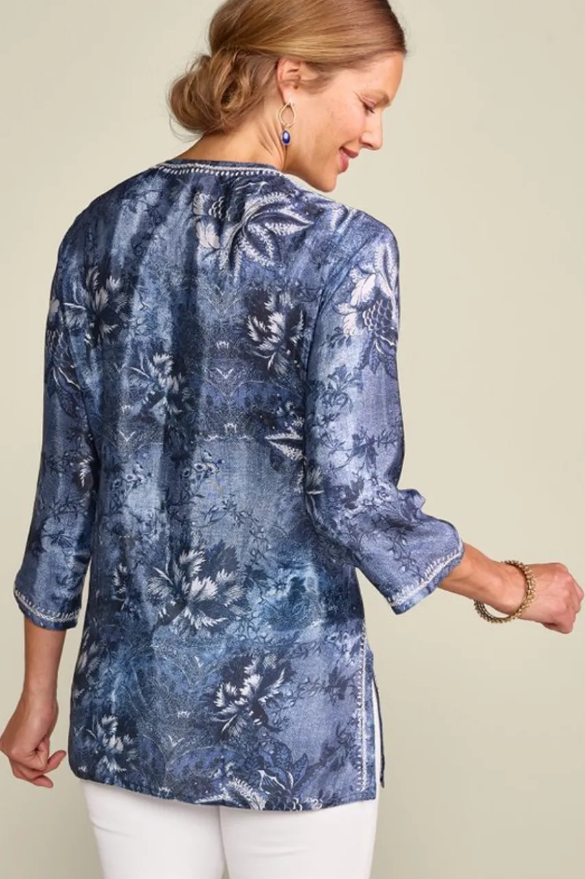Soft Surroundings Silvia Embroidered Tunic- Tops|Tunics & Leggings