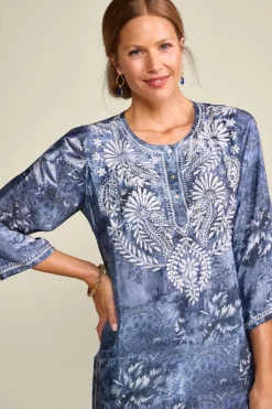 Soft Surroundings Silvia Embroidered Tunic- Tops|Tunics & Leggings