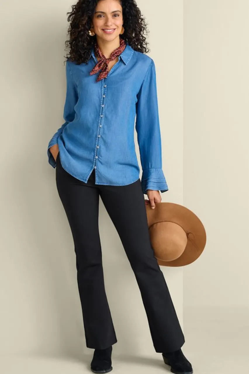 Soft Surroundings Soft Essential Ponte Bootcut Pants- Pants