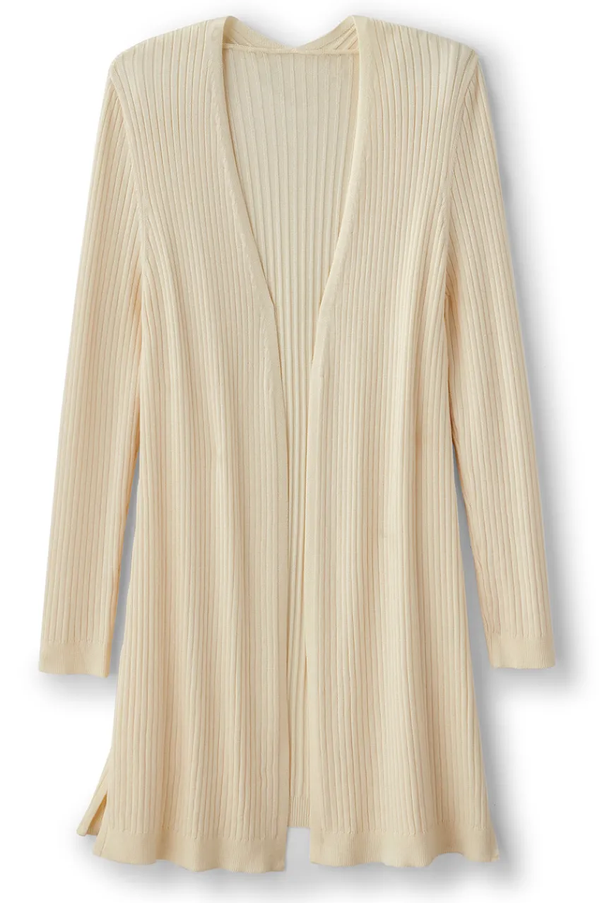 Soft Surroundings Soft Essential Ribbed Long Cardi- Tops|Sweaters & Cardigans