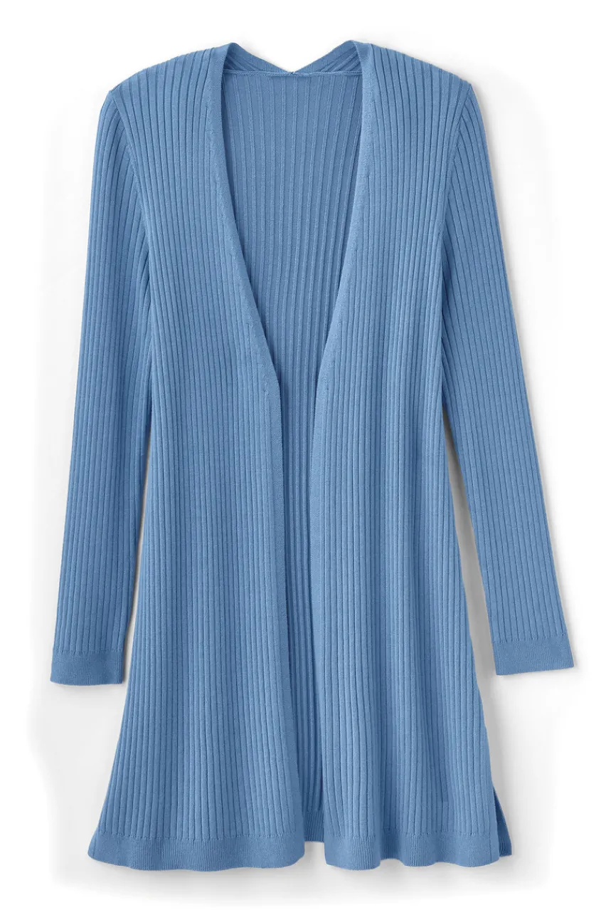 Soft Surroundings Soft Essential Ribbed Long Cardi- Tops|Sweaters & Cardigans
