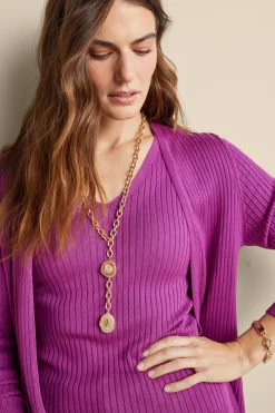 Soft Surroundings Soft Essential Ribbed Long Cardi- Tops|Sweaters & Cardigans
