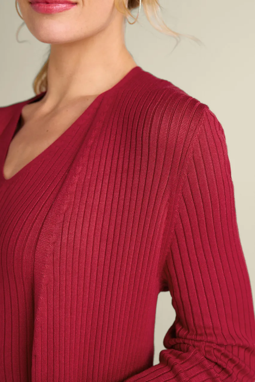 Soft Surroundings Soft Essential Ribbed Long Cardi- Tops|Sweaters & Cardigans