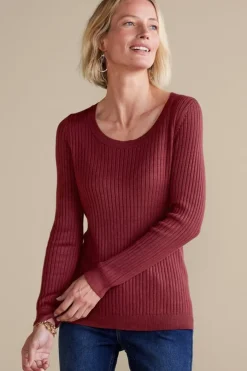 Soft Surroundings Soft Essential Ribbed Pullover Sweater- Tops|Sweaters & Cardigans