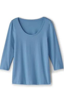 Soft Surroundings Soft Essential Supima 3/4 Sleeve Tee I- Tops
