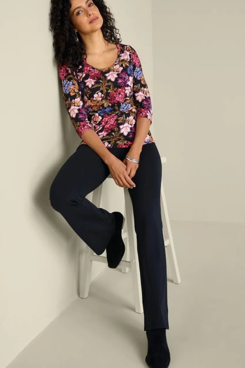 Soft Surroundings Soft Essential Supima 3/4 Sleeve Tee I- Tops