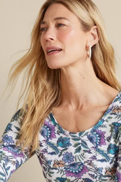 Soft Surroundings Soft Essential Supima 3/4 Sleeve Tee I- Tops