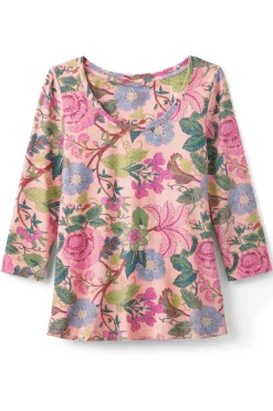 Soft Surroundings Soft Essential Supima 3/4 Sleeve Tee I- Tops