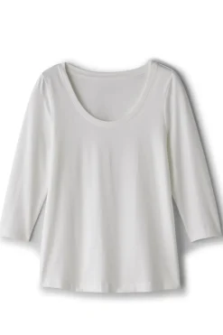 Soft Surroundings Soft Essential Supima 3/4 Sleeve Tee I- Tops