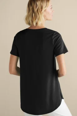 Soft Surroundings Soft Essential Supima Isabel Short Sleeve Tunic- Tops|Tunics & Leggings