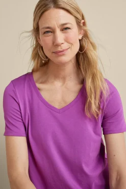 Soft Surroundings Soft Essential Supima Isabel Short Sleeve Tunic- Tops|Tunics & Leggings