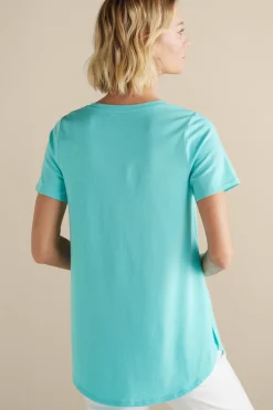 Soft Surroundings Soft Essential Supima Isabel Short Sleeve Tunic- Tops|Tunics & Leggings