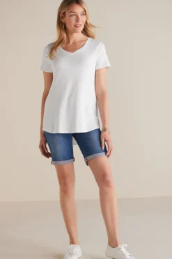 Soft Surroundings Soft Essential Supima Isabel Short Sleeve Tunic- Tops|Tunics & Leggings