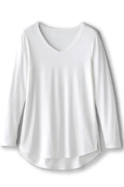 Soft Surroundings Soft Essential Supima Isabel Long Sleeve Tunic- Tops