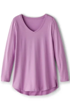 Soft Surroundings Soft Essential Supima Isabel Long Sleeve Tunic- Tops
