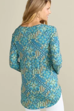 Soft Surroundings Soft Essential Supima Isabel Long Sleeve Tunic- Tops