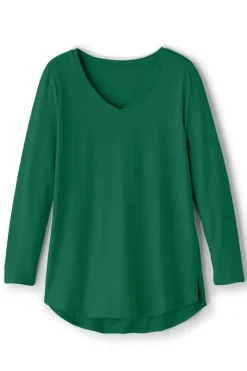Soft Surroundings Soft Essential Supima Isabel Long Sleeve Tunic- Tops