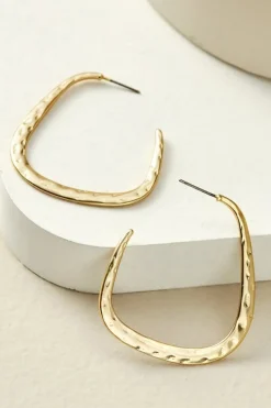 Soft Surroundings Soreli Hammered Hoop Earrings- Jewelry|Earrings