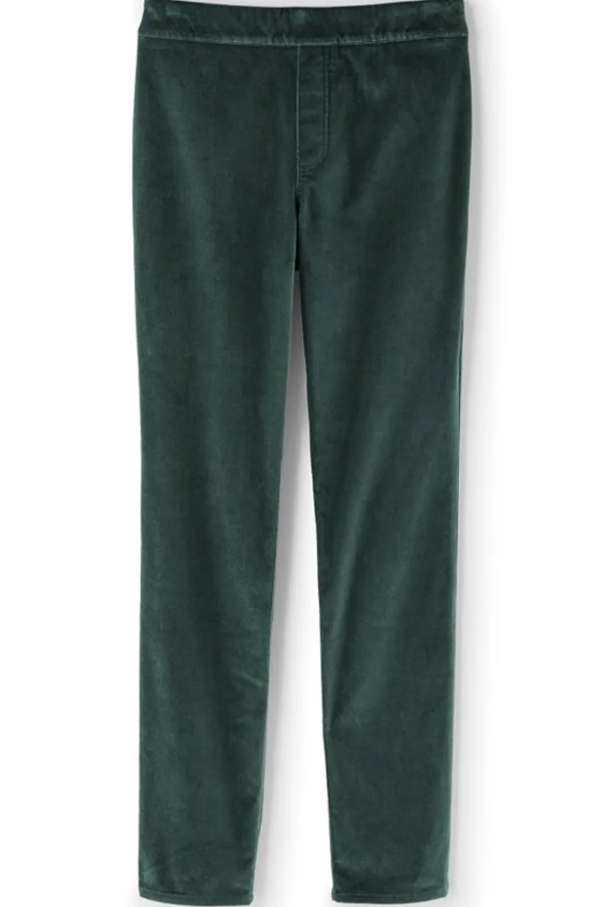 Soft Surroundings Sutton Velveteen Pull-On Slim Leg Pants- Pants