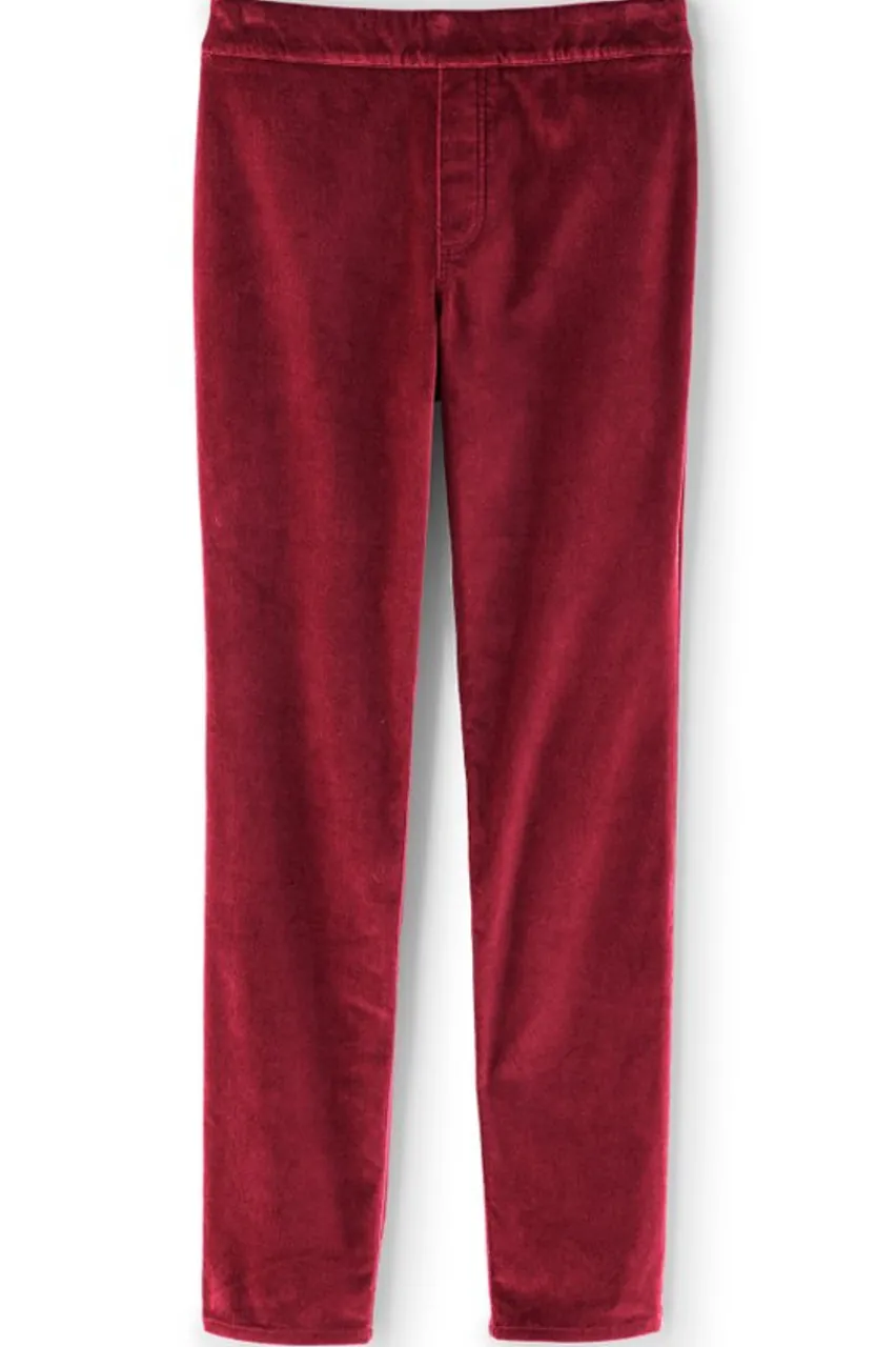 Soft Surroundings Sutton Velveteen Pull-On Slim Leg Pants- Pants