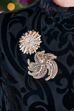 Soft Surroundings Swirl Around Burst Brooch- Jewelry|Necklaces