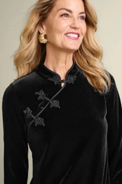 Soft Surroundings Tai Velvet Tunic- Tops