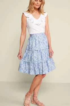 Soft Surroundings Talisa Linen Blend Skirt- Skirts