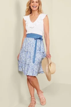 Soft Surroundings Talisa Linen Blend Skirt- Skirts