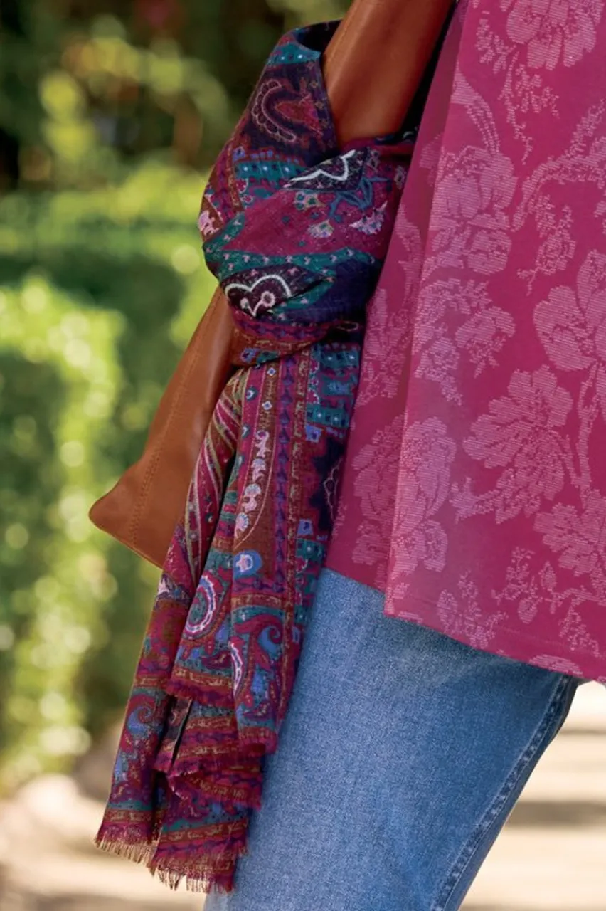 Soft Surroundings Tamara Paisley Scarf- Scarves & Wraps