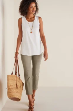 Soft Surroundings The Ultimate Denim Pull-On Crop- Jeans
