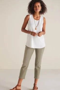 Soft Surroundings The Ultimate Denim Pull-On Crop- Jeans