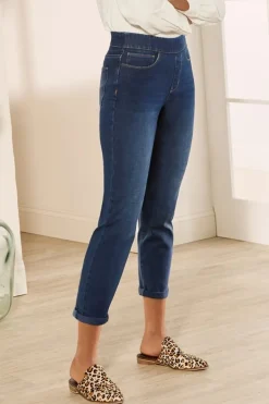 Soft Surroundings The Ultimate Denim Pull-On Crop- Jeans