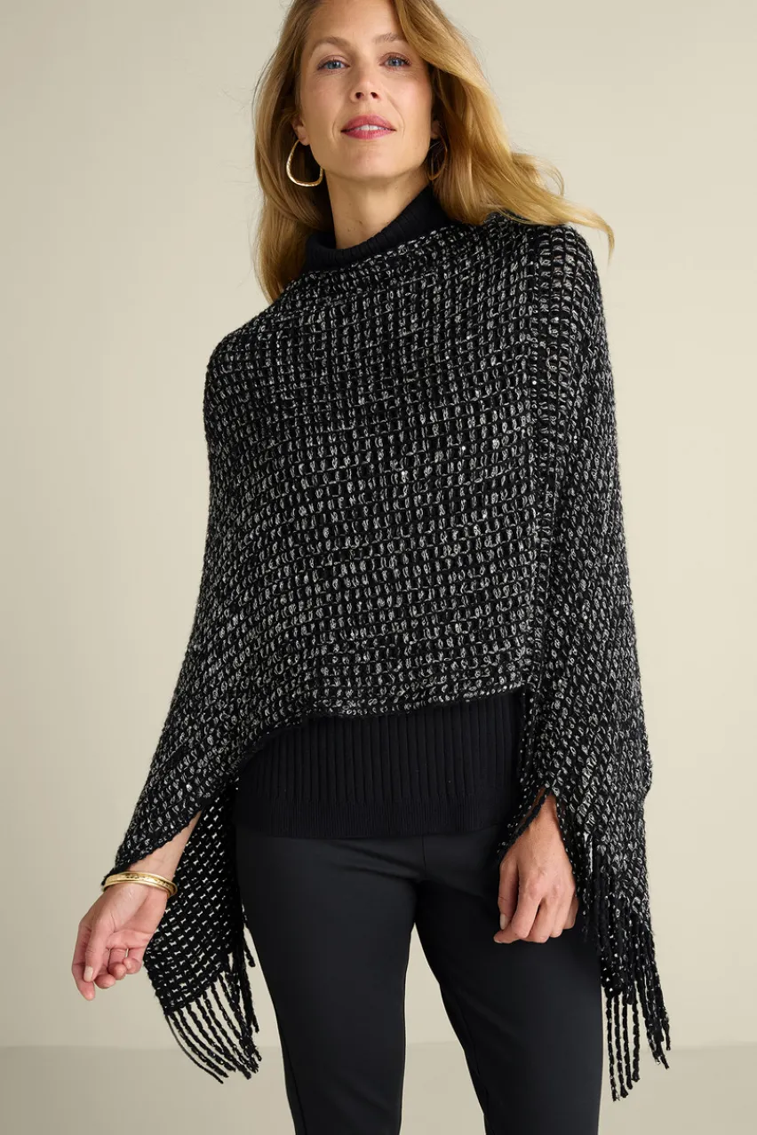 Soft Surroundings Touch Of Sparkle Poncho- Toppers|Jackets & Coats
