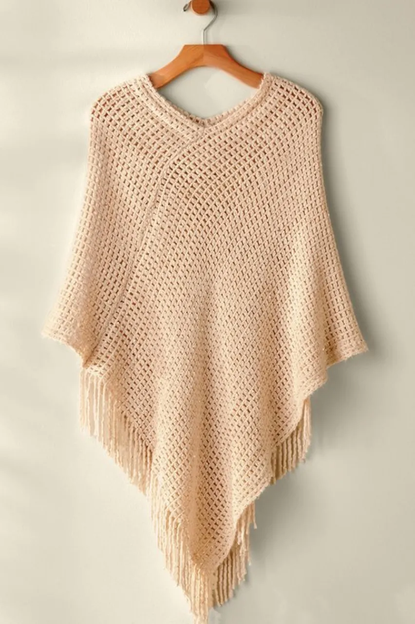 Soft Surroundings Touch Of Sparkle Poncho- Toppers|Jackets & Coats