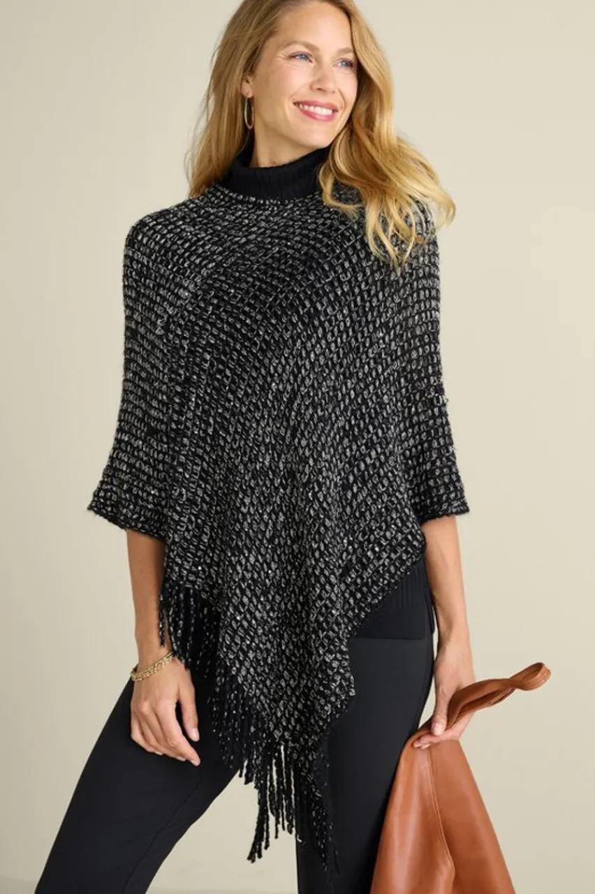 Soft Surroundings Touch Of Sparkle Poncho- Toppers|Jackets & Coats