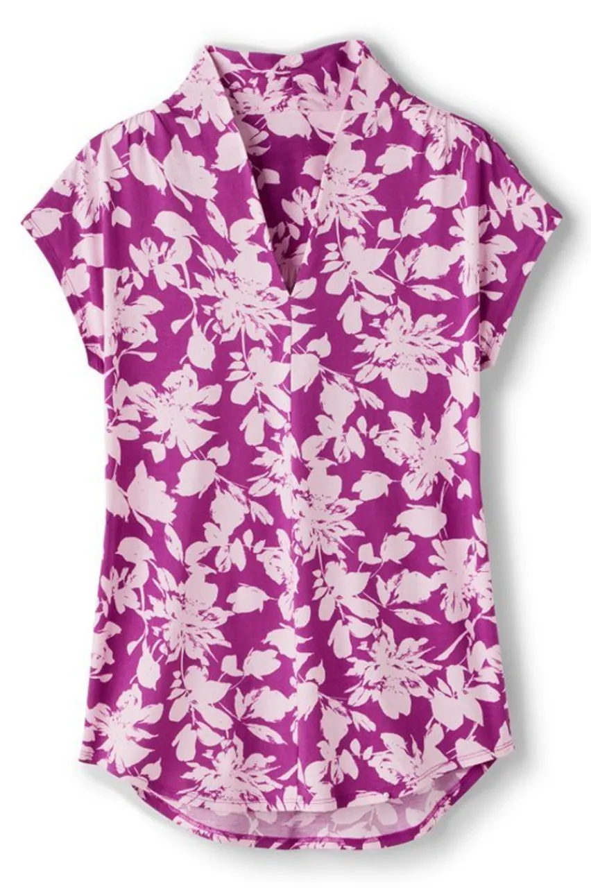 Soft Surroundings Twilight Luau Printed Tunic- Tops