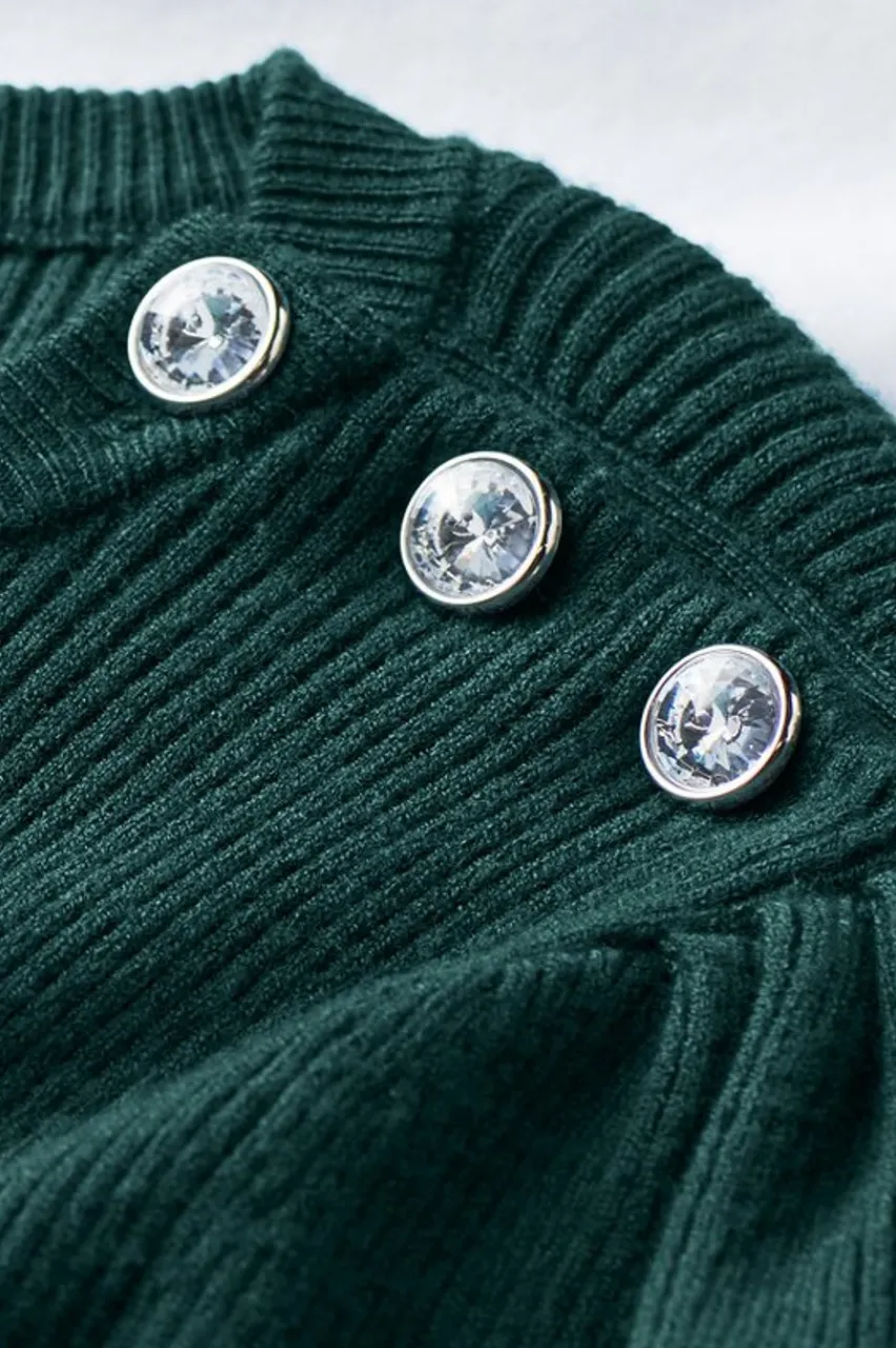 Soft Surroundings Tyla Button Shoulder Sweater- Tops|Sweaters & Cardigans