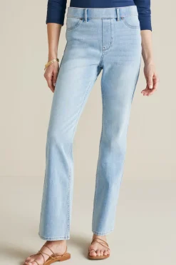 Soft Surroundings Ultimate Denim Pull-On Bootcut Jeans- Jeans