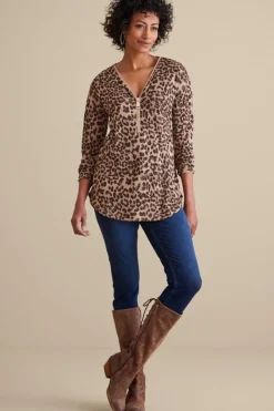 Soft Surroundings Valentina Zip Sweater- Tops|Sweaters & Cardigans