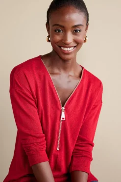 Soft Surroundings Valentina Zip Sweater- Tops|Sweaters & Cardigans
