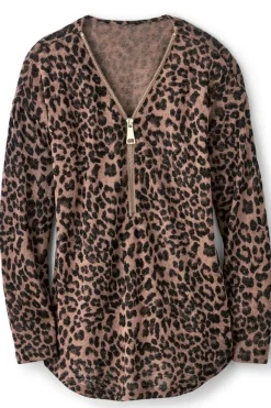 Soft Surroundings Valentina Zip Sweater- Tops|Sweaters & Cardigans
