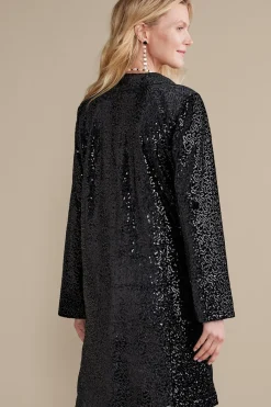 Soft Surroundings Valetta Sequin Topper- Toppers|Jackets & Coats