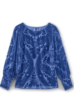 Soft Surroundings Vanetta Velvet Top- Tops