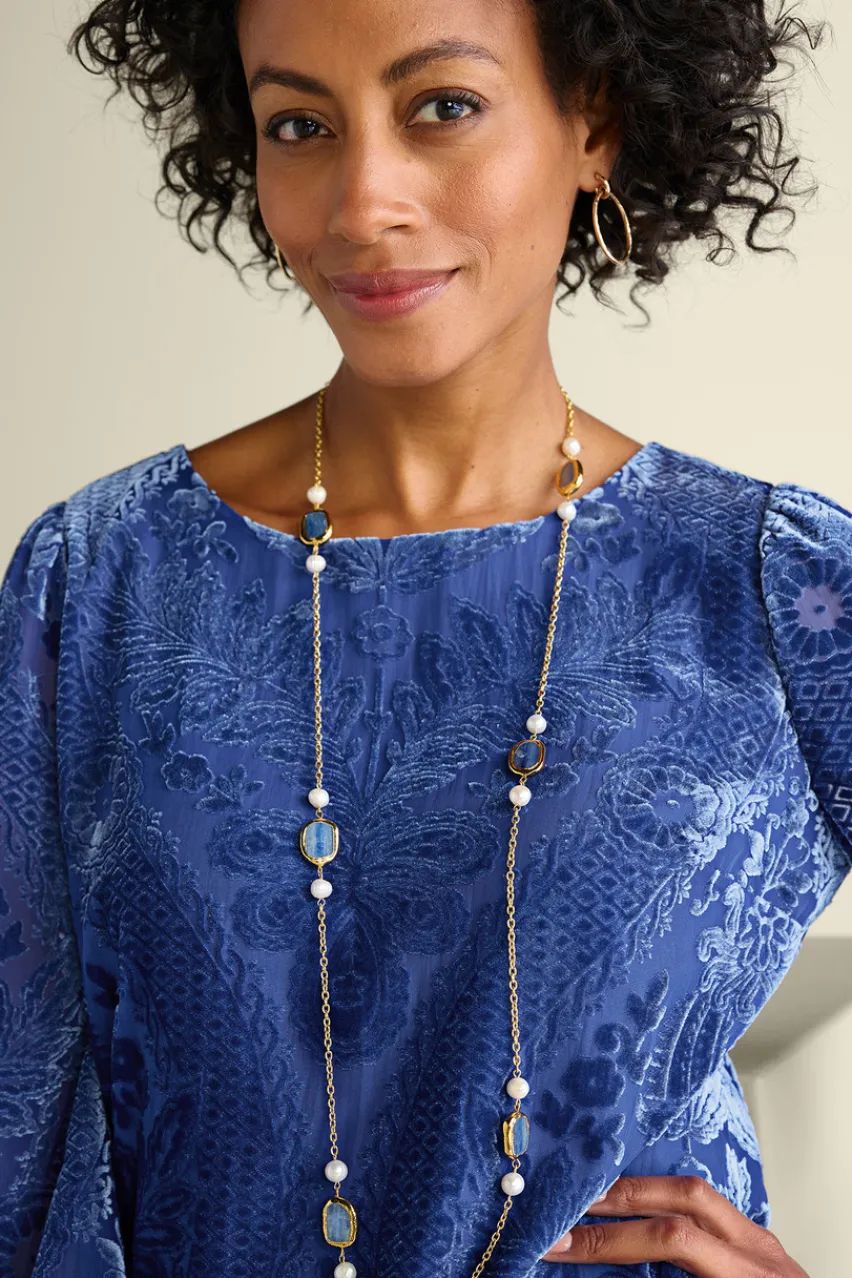 Soft Surroundings Vanetta Velvet Top- Tops