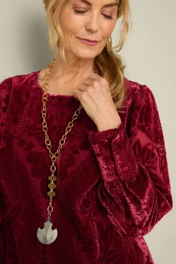 Soft Surroundings Vanetta Velvet Top- Tops