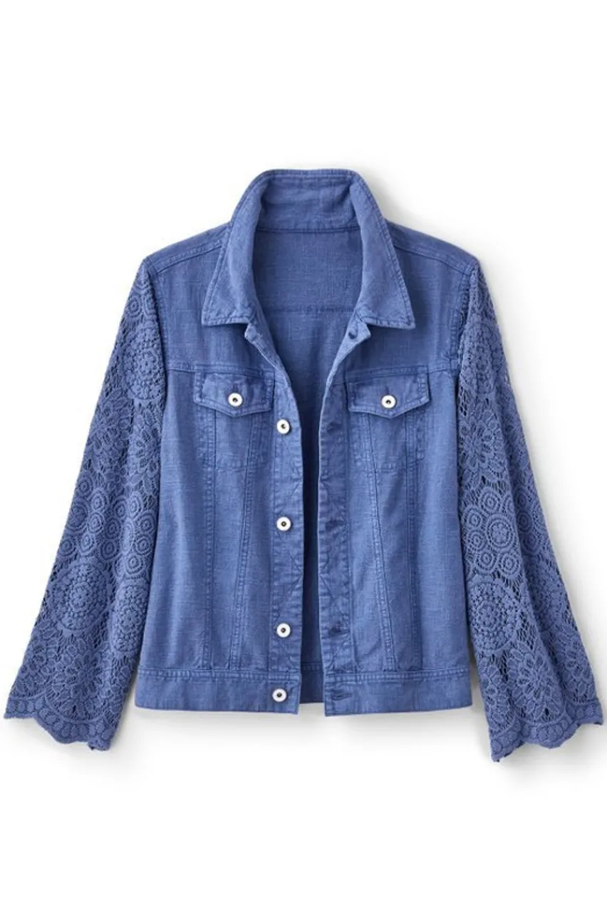 Soft Surroundings Varese Linen Blend Jacket- Jackets & Coats