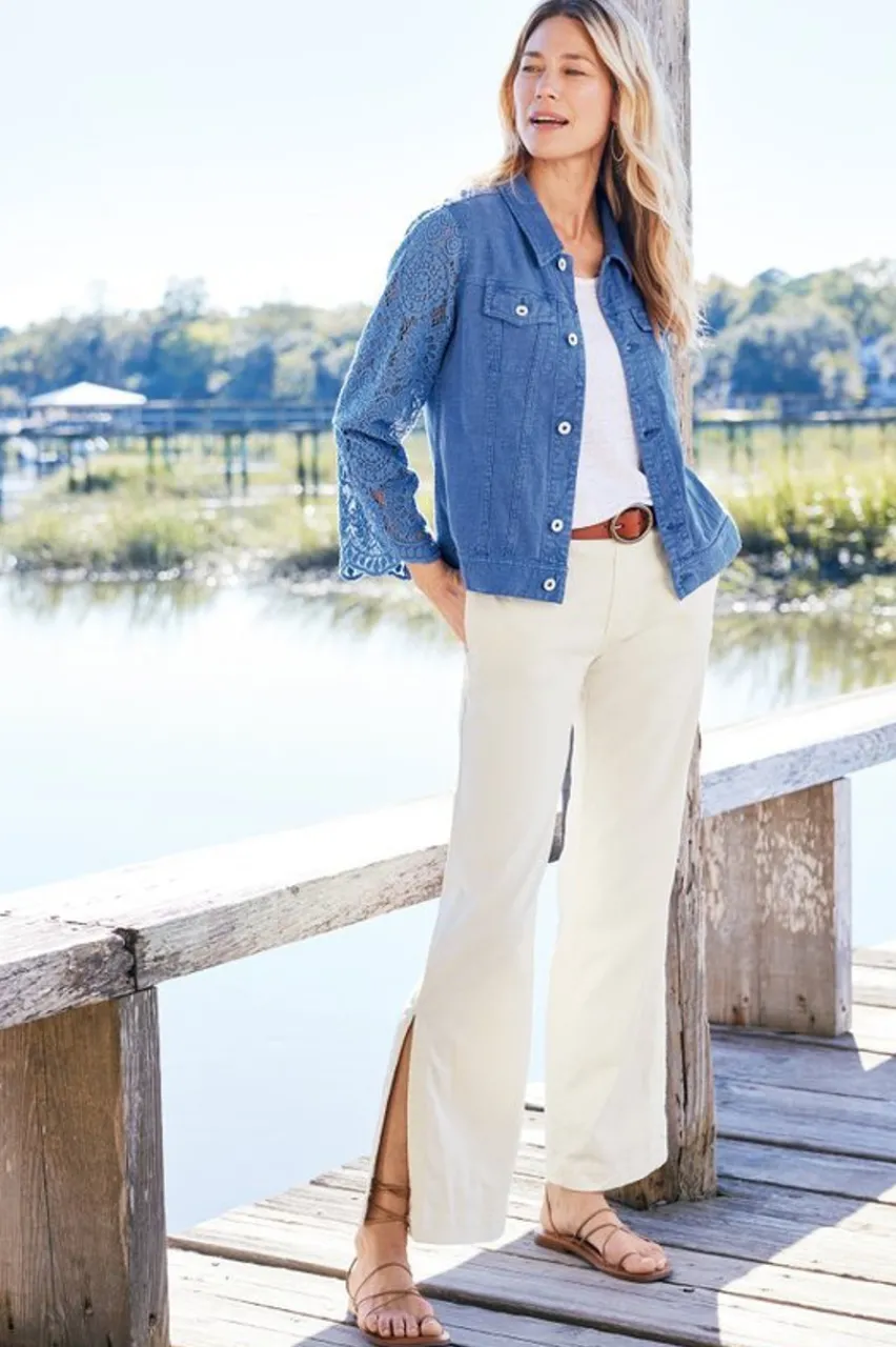 Soft Surroundings Varese Linen Blend Jacket- Jackets & Coats
