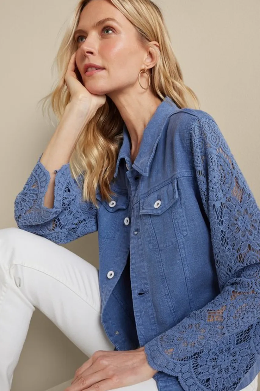 Soft Surroundings Varese Linen Blend Jacket- Jackets & Coats